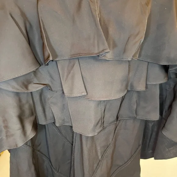 Zara Women Black Layered One Shoulder Dress Size Small - Picture 2 of 13